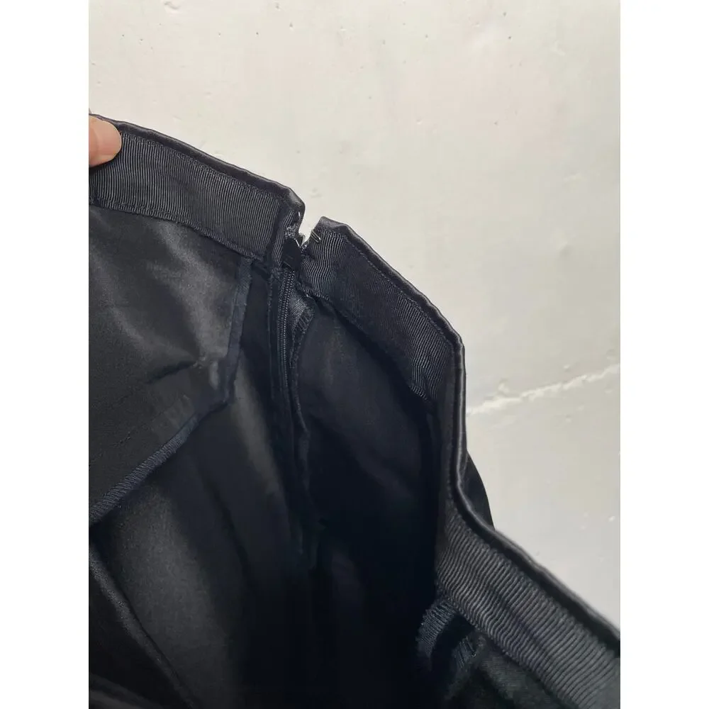 NEW J.Crew Womens Satin Straight Leg Trousers Black Size 00